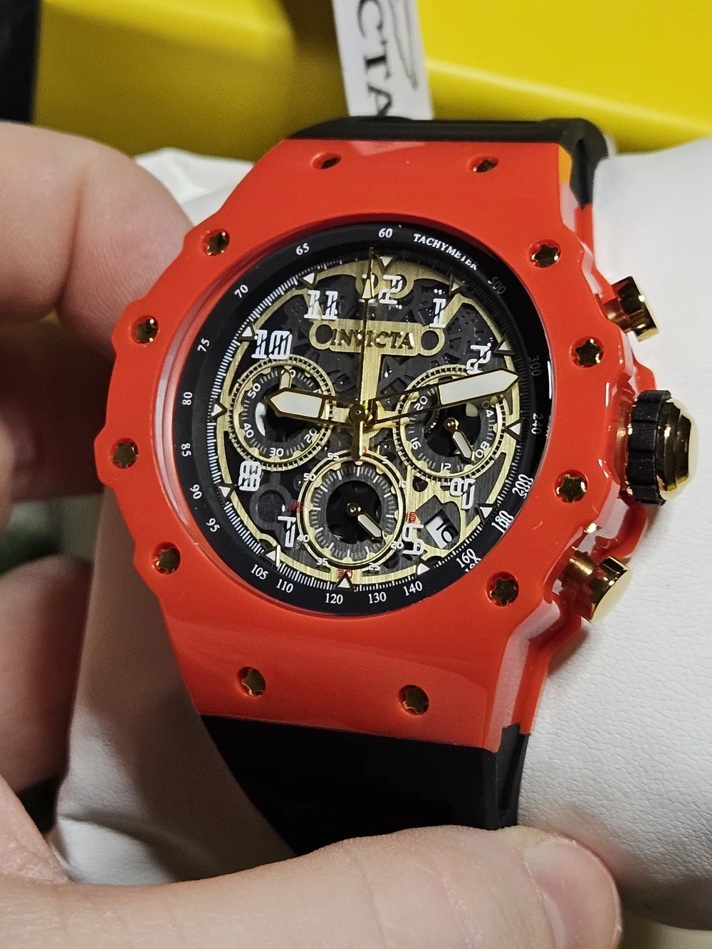 NWT Invicta Racing Vaulthan Red Chronograph Men’s Watch 69685 - NEW IN BOX